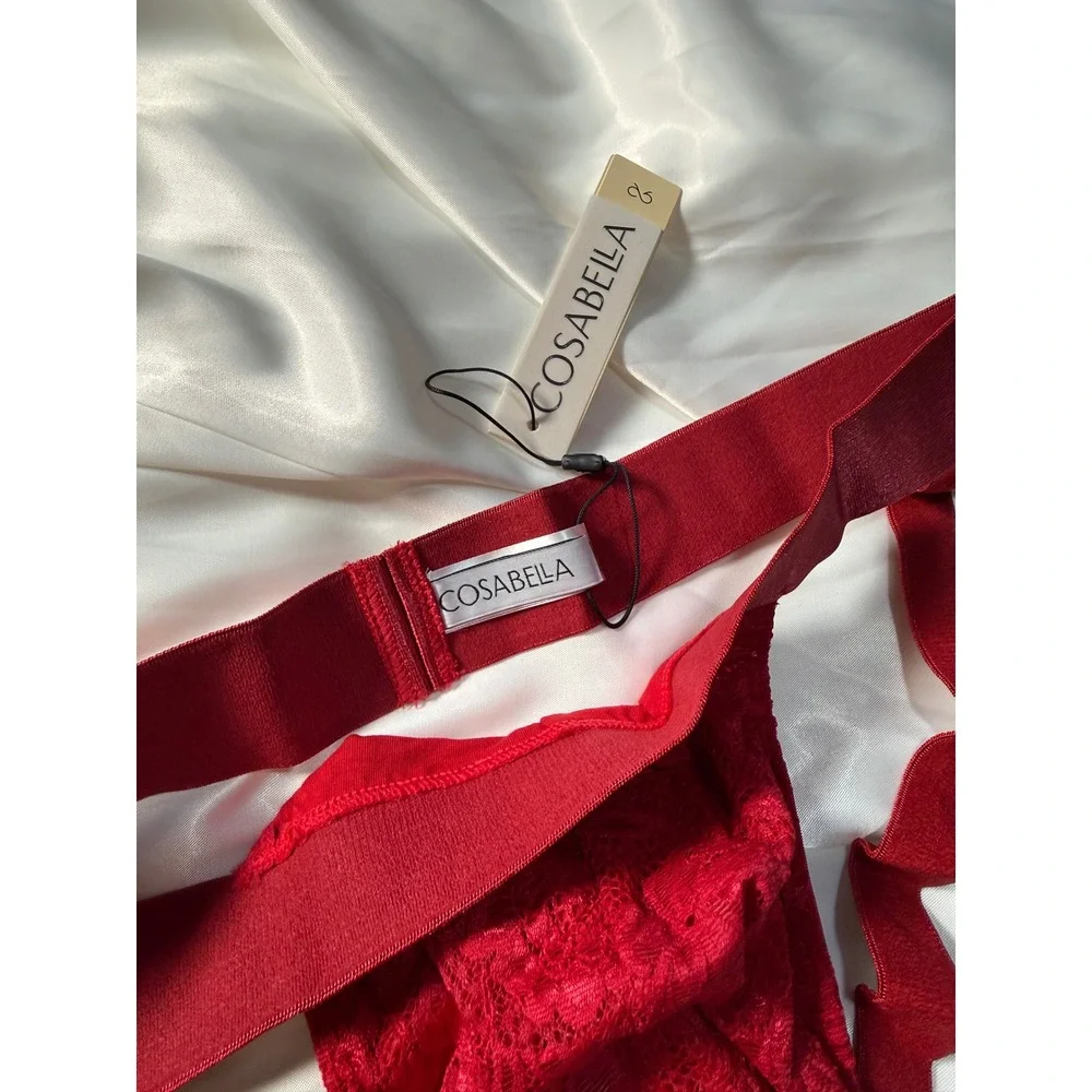 Cosabella Red Lace Men's Jockstrap Luxury Sexy Statement Underwear Size‎ L